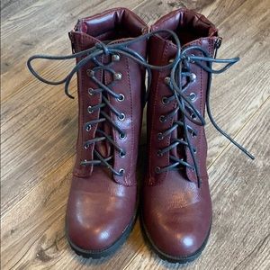 NWOT JustFab lace up booties
